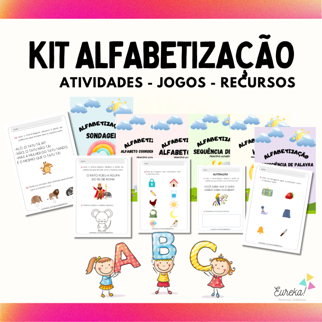 Kit Alfabetização - Atividades - jogos - recursos - Theia Didáticos